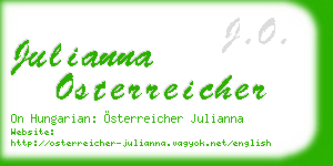 julianna osterreicher business card