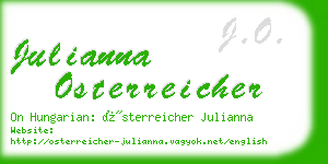 julianna osterreicher business card